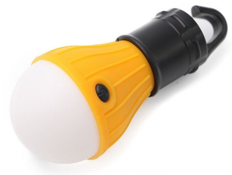 Batteridrevet campinglys med krog