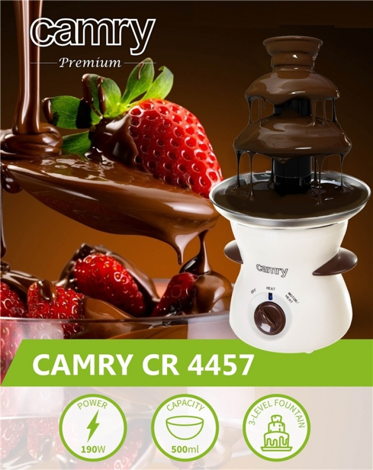 Camry CR 4457 luksus chokoladefontæne med tre niveauer
