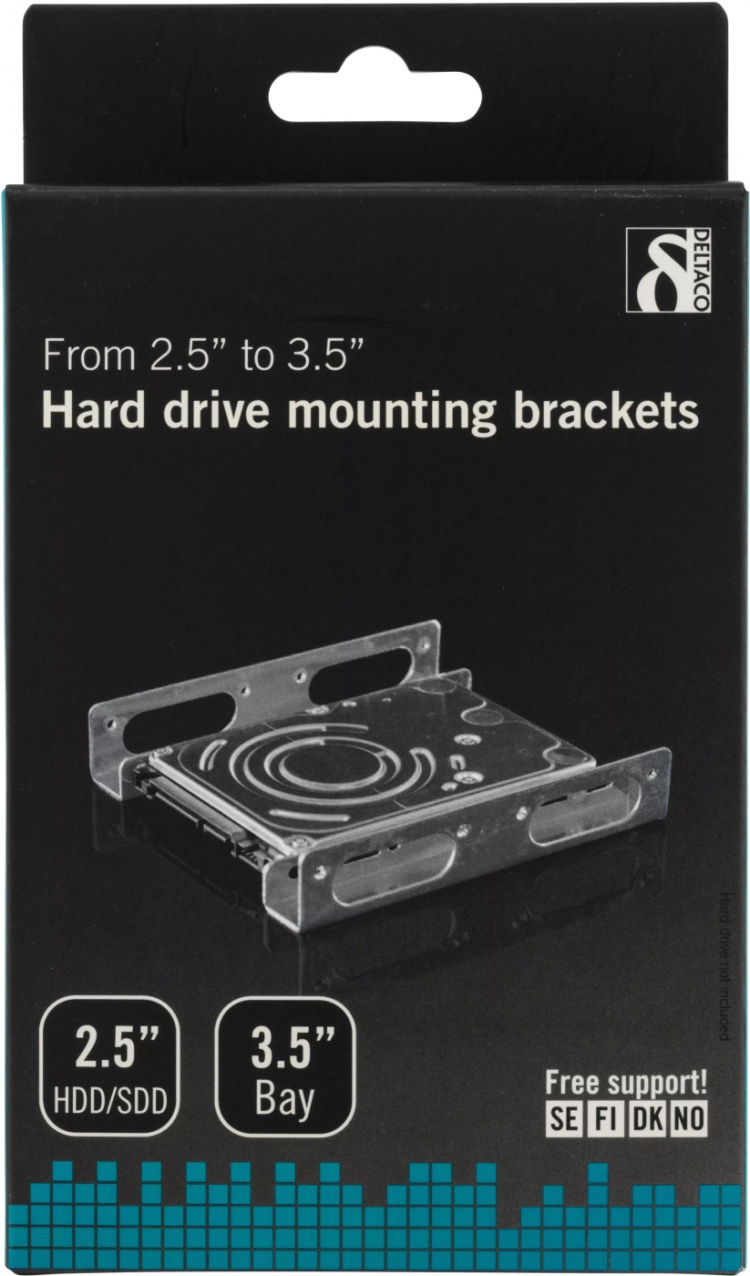 DELTACO monteringsvinkler til at kunne montere en 2,5