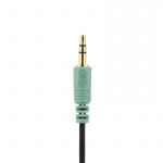 DELTACO høretelefoner, volumekontrol, 2,5m kabel, sort