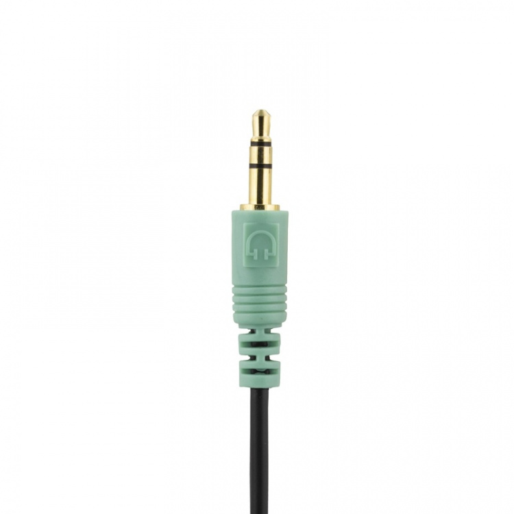 DELTACO høretelefoner, volumekontrol, 2,5m kabel, sort