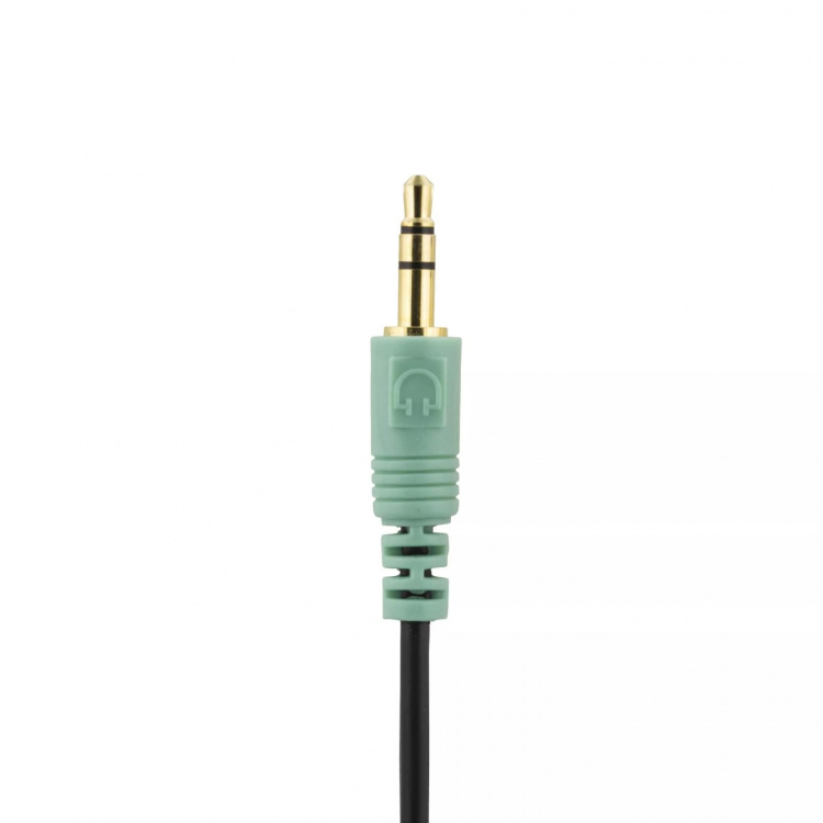 DELTACO høretelefoner, volumekontrol, 2,5m kabel, sort