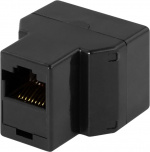DELTACO trevejskobling 8P/8C RJ45, sort