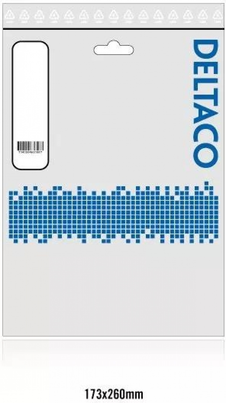 DELTACO XLR-lydkabel, 3-pin han - 3-pin hun, 7m, sort