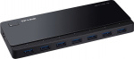 TP-LINK UH700 - USB 3.0 hub med 7-porte, netadapter medfølger, sort
