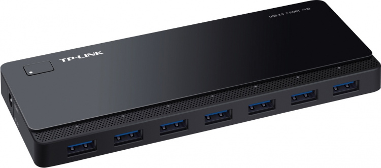 TP-LINK UH700 - USB 3.0 hub med 7-porte, netadapter medfølger, sort