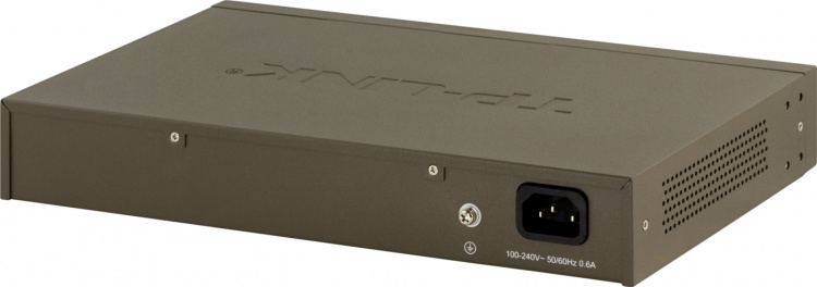 TP-LINK, netværksswitch, 24-ports 10/100/1000Mbps, RJ45, metal, 19