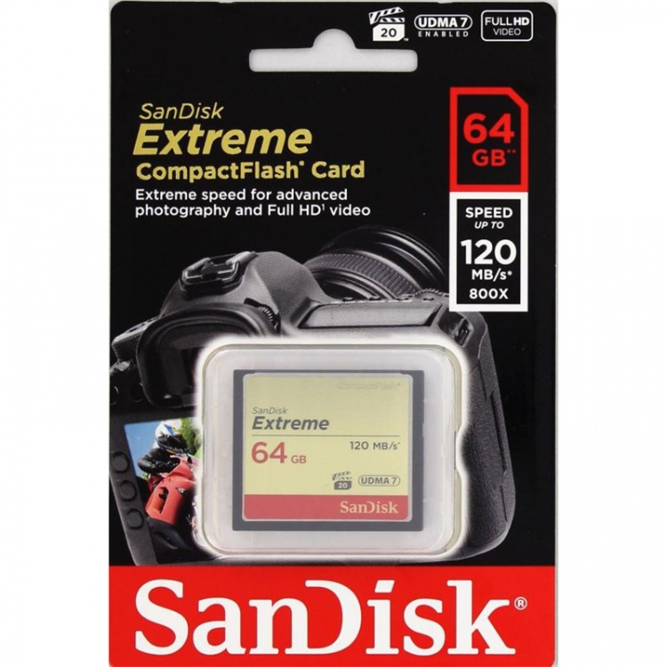 SANDISK CF Extreme 64GB 120/85MB/s UDMA7