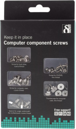 DELTACO Kit med skruer til chassie/FDD/HDD + spacer til bundkort, 10/5