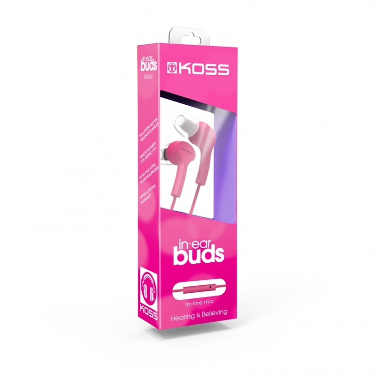 Koss Hovedtelefon In-Ear KEB9i Rosa Mic