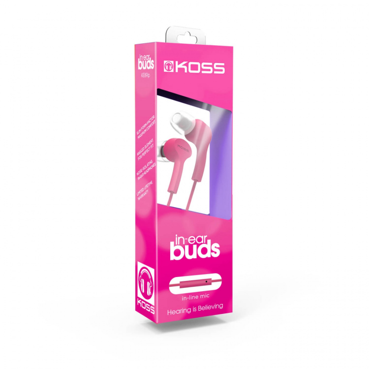Koss Hovedtelefon In-Ear KEB9i Rosa Mic