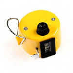 Håndtæller med firecifret tæller, gul