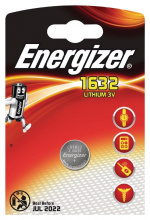 Energizer Lithium knapcellebatteri CR1632 | 3 V DC | 130 mAh | Forudladet | 1-Blister | Forskellige enheder | Sølv