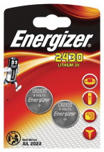 Energizer Lithium knapcellebatteri CR2430 | 3 V DC | 320 mAh | 2-Blister | Sølv