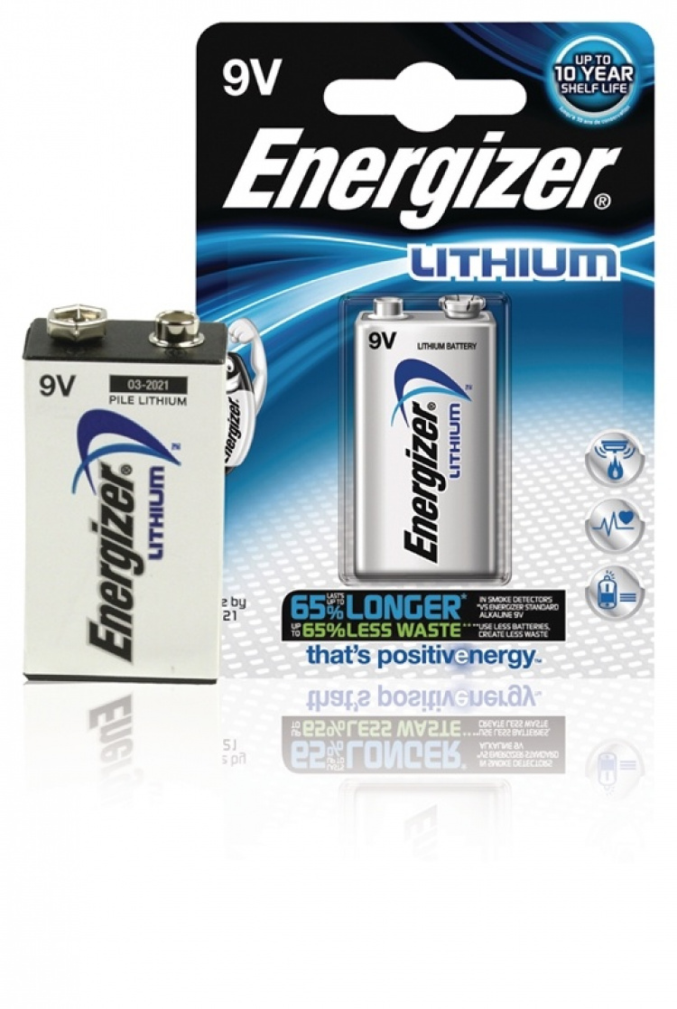 Energizer Lithium Batteri 9V | 1000 mAh | 1-Blister