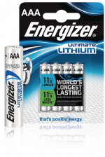 Energizer Lithium Batteri Aaa | 1.5 V DC | 1250 mAh | 4-Blister | Sølv