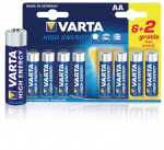 Varta Alkaline Batteri Aa 1.5 V High Energy 8-Promotional Blister
