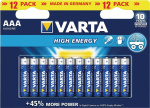 Varta Alkaline Batteri Aaa 1.5 V High Energy 12-Pack