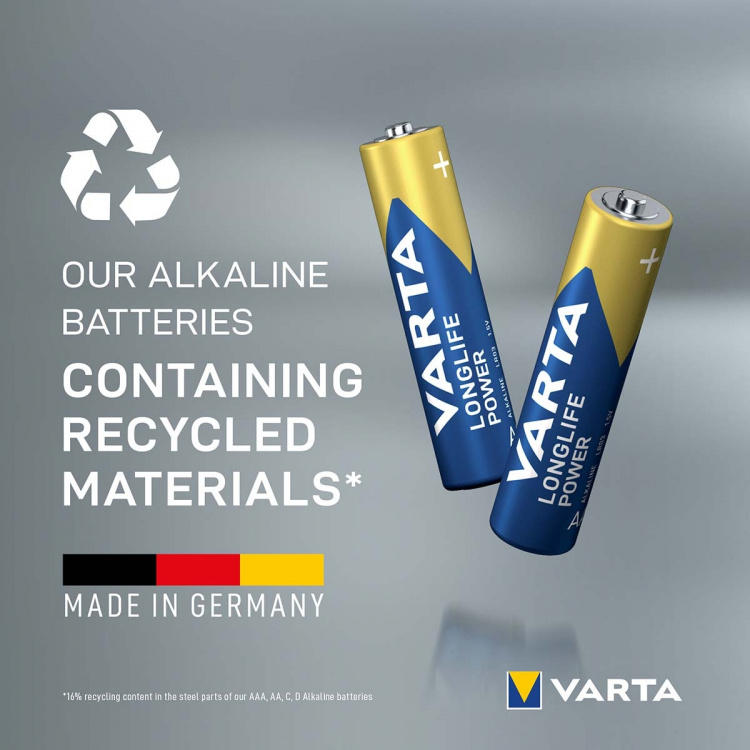 Varta Alkaline Batteri Aaa 1.5 V High Energy 8-Promotional Blister