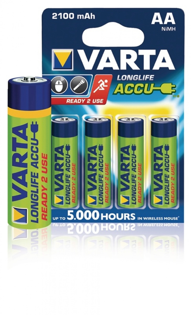 Varta Genopladelige Ni-MH Batteri AA | 1.2 V DC | 2100 mAh | 4-Blister kort