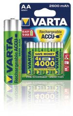 Varta Genopladelige Ni-MH Batteri AA | 1.2 V DC | 2500 mAh | 4-Blister kort