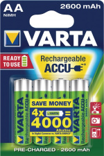 Varta Genopladelige Ni-MH Batteri AA | 1.2 V DC | 2500 mAh | 4-Blister kort