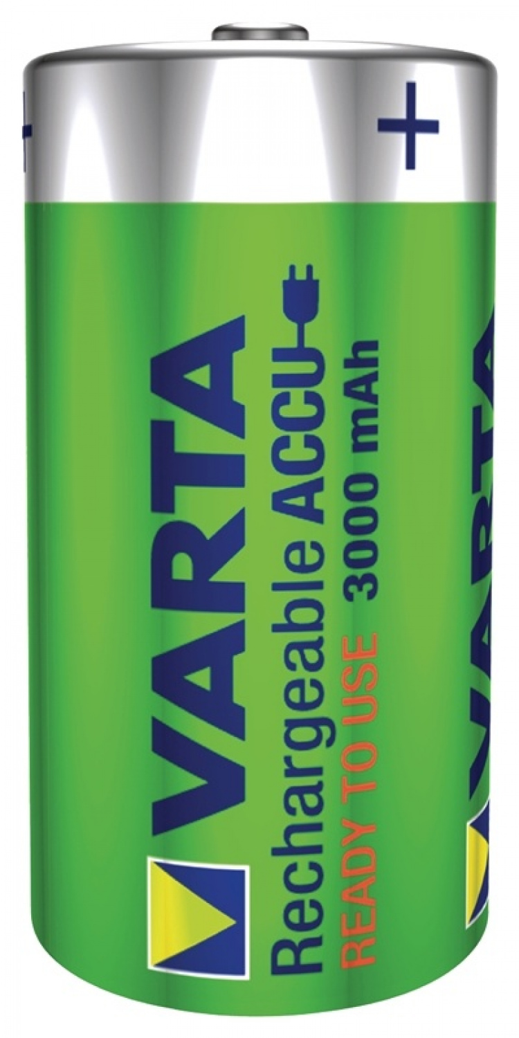 Varta Genopladelige Ni-MH batteri C | 1.2 V DC | 3000 mAh | Forudladet | 2-Blister | HR14 | Grøn / Gul