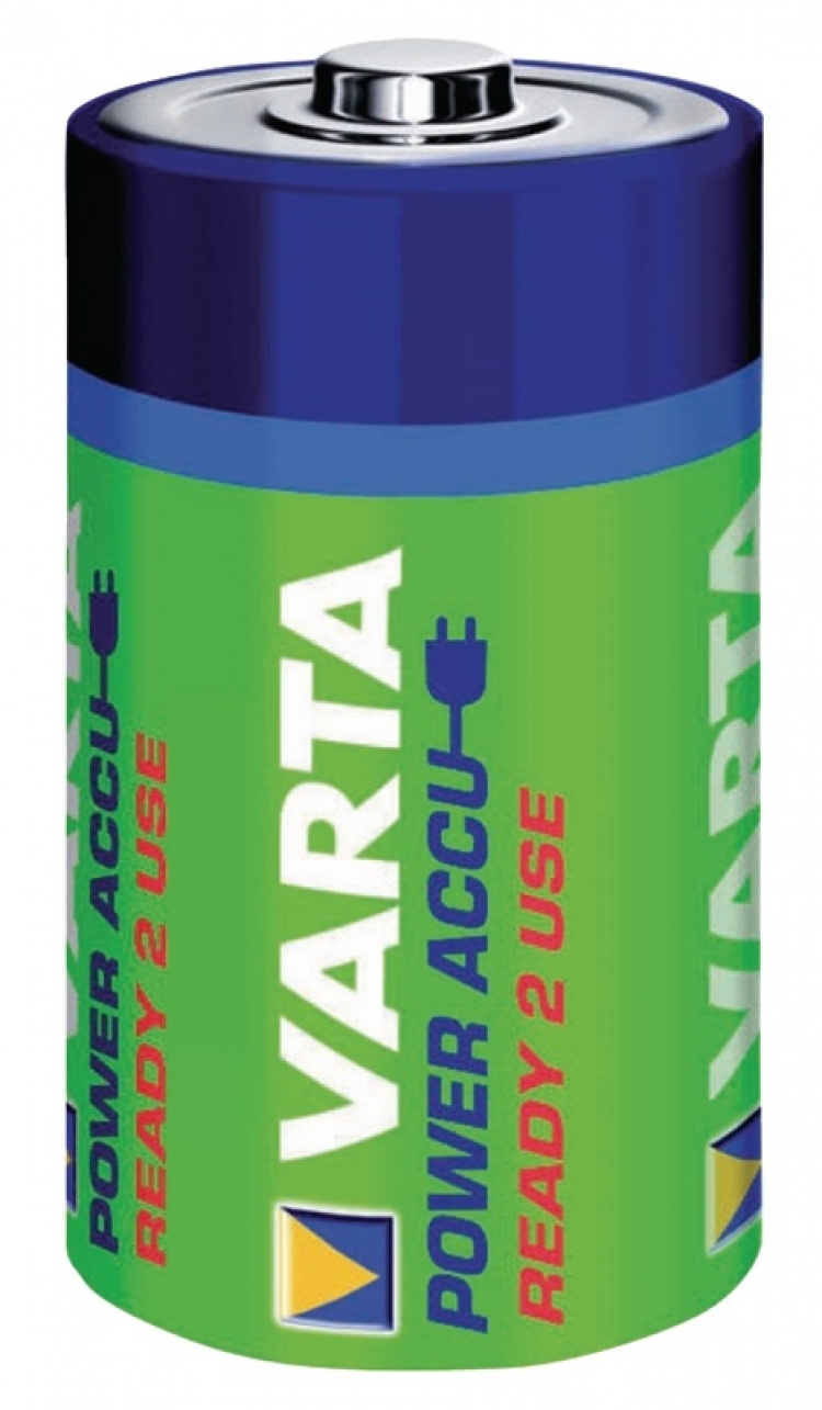 Varta Genopladelige Ni-MH batteri C | 1.2 V DC | 3000 mAh | Forudladet | 2-Blister | HR14 | Grøn / Gul