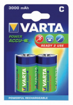 Varta Genopladelige Ni-MH batteri C | 1.2 V DC | 3000 mAh | Forudladet | 2-Blister | HR14 | Grøn / Gul