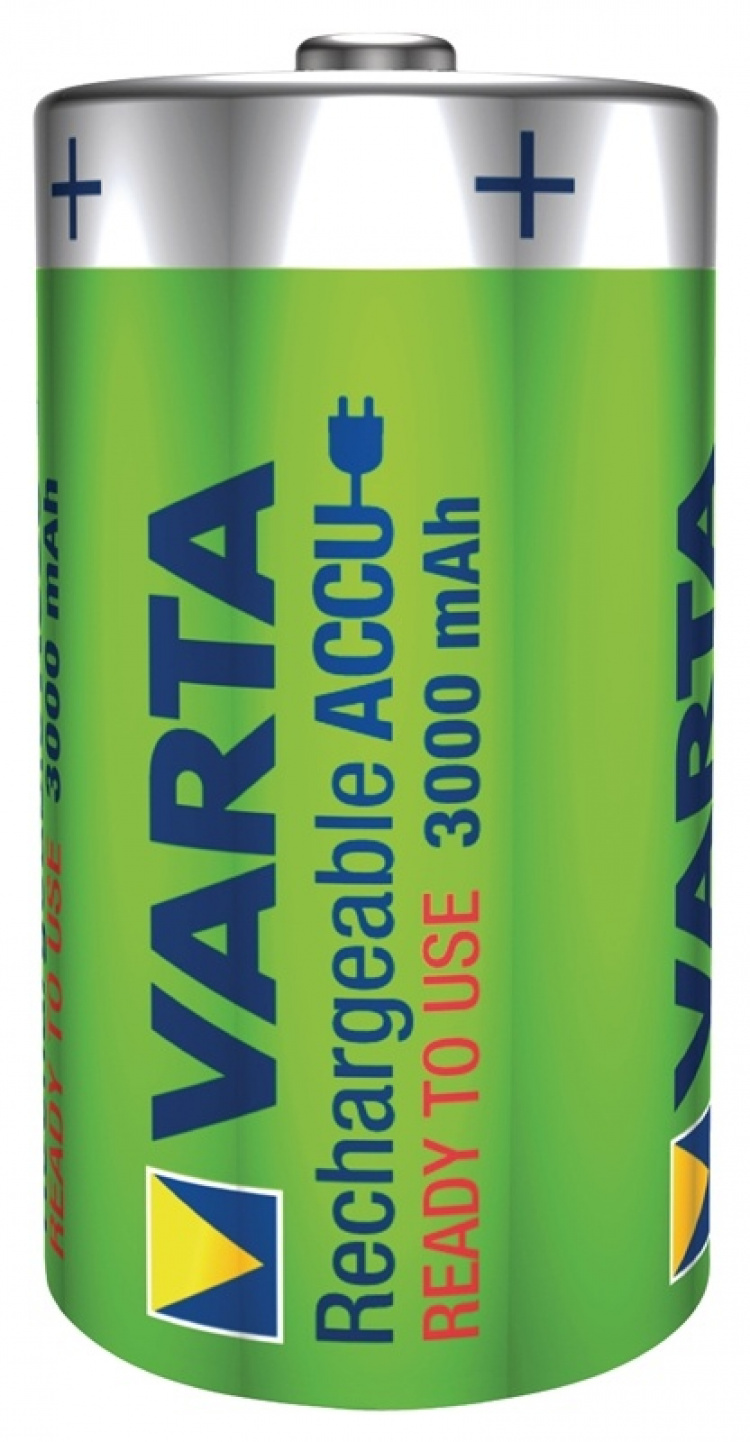 Varta Genopladelige Ni-MH batteri D | 1.2 V DC | 3000 mAh | Forudladet | 2-Blister | HR20 | Grøn / Gul
