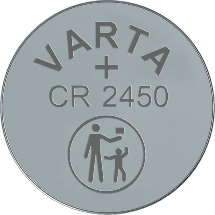 Varta Lithium knapcellebatteri CR2450 | 3 V DC | 570 mAh | 1-Blister | Sølv