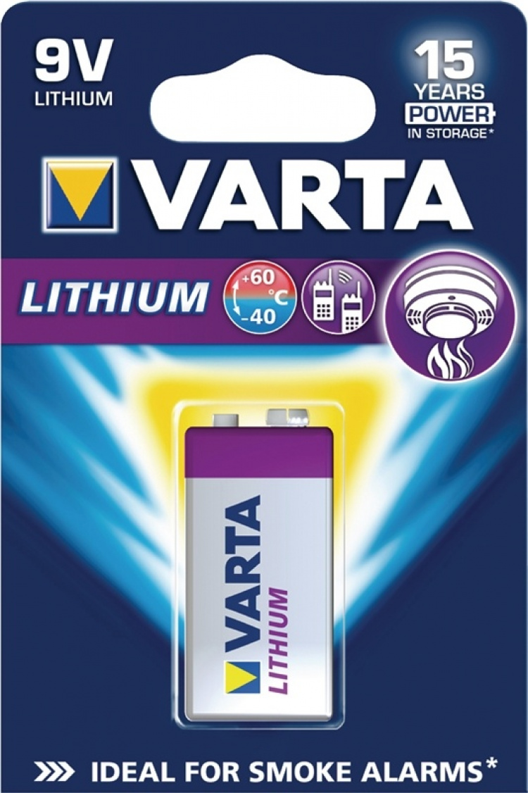 Varta Lithium Batteri 9V | 1200 mAh | 1-Blister