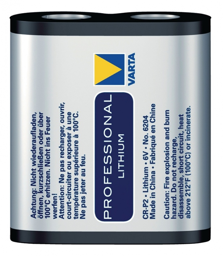 Varta CR P2 (6204) batteri, 1 stk. blister lithium batteri, 6 V