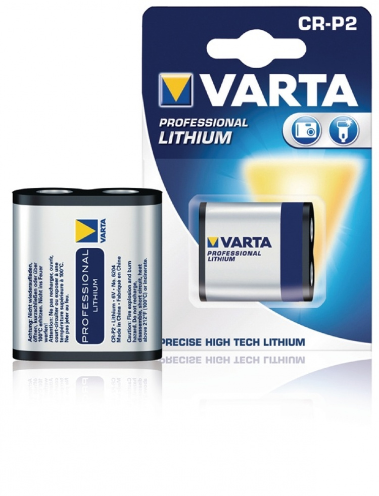 Varta CR P2 (6204) batteri, 1 stk. blister lithium batteri, 6 V