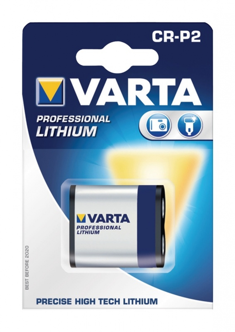 Varta CR P2 (6204) batteri, 1 stk. blister lithium batteri, 6 V