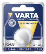 Varta CR2430 (6430) batteri, 1 stk. blister Lithium-knapcelle, 3 V Varta CR2430 (6430) batteri, 1 stk. blister Lithium-knapcelle, 3 V