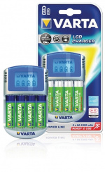 Varta NiMH batterioplader AA / AAA | 1.2 V DC | 4x AA/HR6 2600 mAh | Opladning | Euro / Type-C (CEE 7/16) | Energi fra batteritype: AA