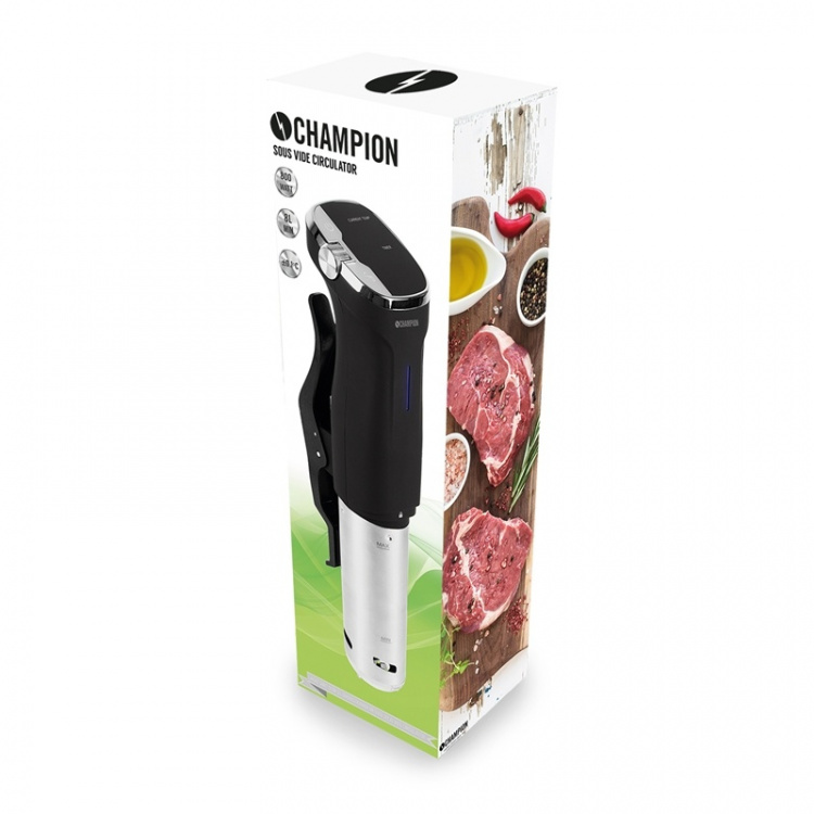 Champion Sous Vide Precision IPX7 800W SV310 rustfrit stål/sort