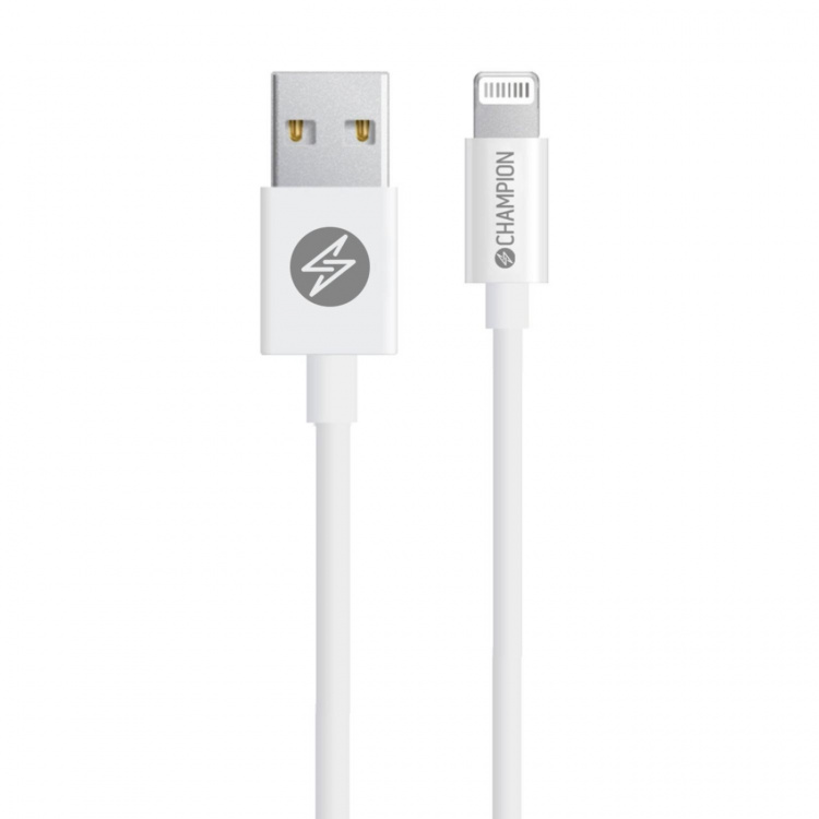 Champion USB-A til Lightning-kabel 1 m hvid