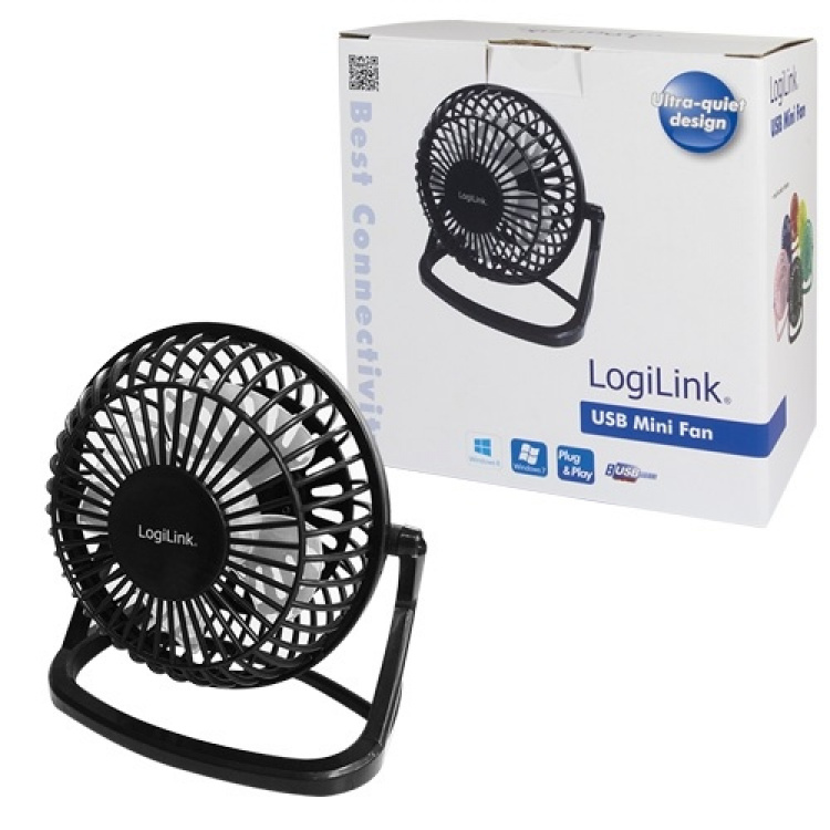 LogiLink USB-fläkt Svart