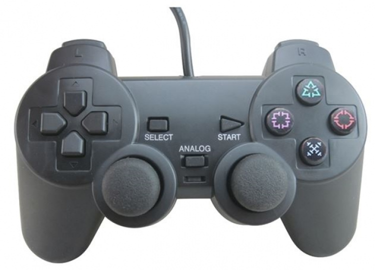 Håndkontrol til Playstation 2 (Sort)