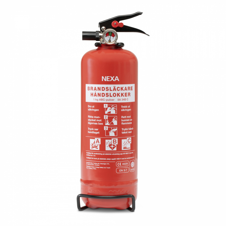 Nexa Fire & Safety Brandsläckare Röd 1kg 8A Nexa Fire & Safety Brandsläckare Röd 1kg 8A