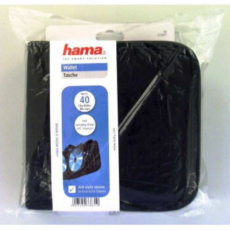Hama CD/DVD/Blu-ray Taske 40 Sort