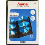 Hama DVD-Box Quad (4) Sort 5-pak