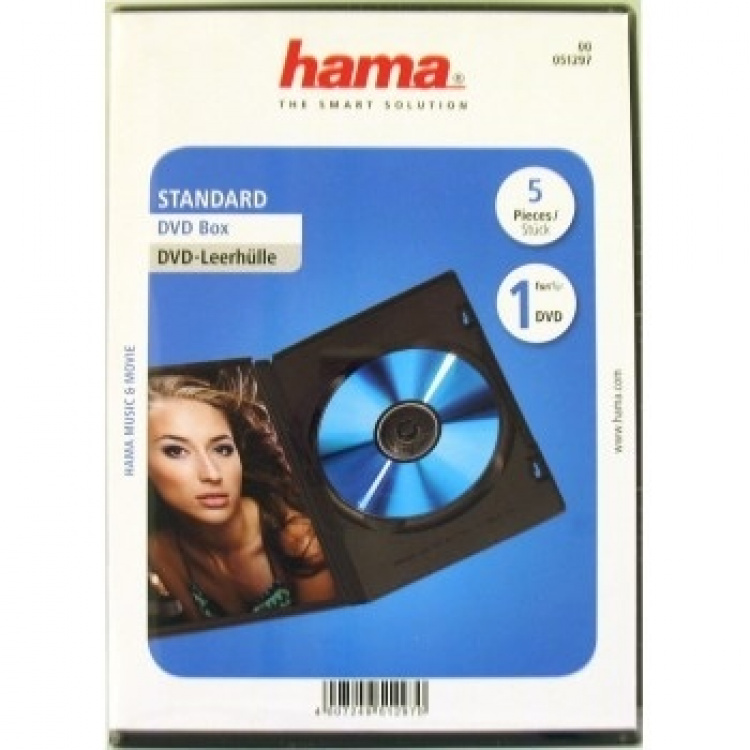 Hama DVD-Box Standard Sort 5-pak