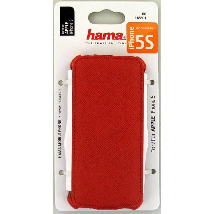 Hama Mobiltaske iPhone 5/5s/SE Flip-Front Rød Kunstlæder