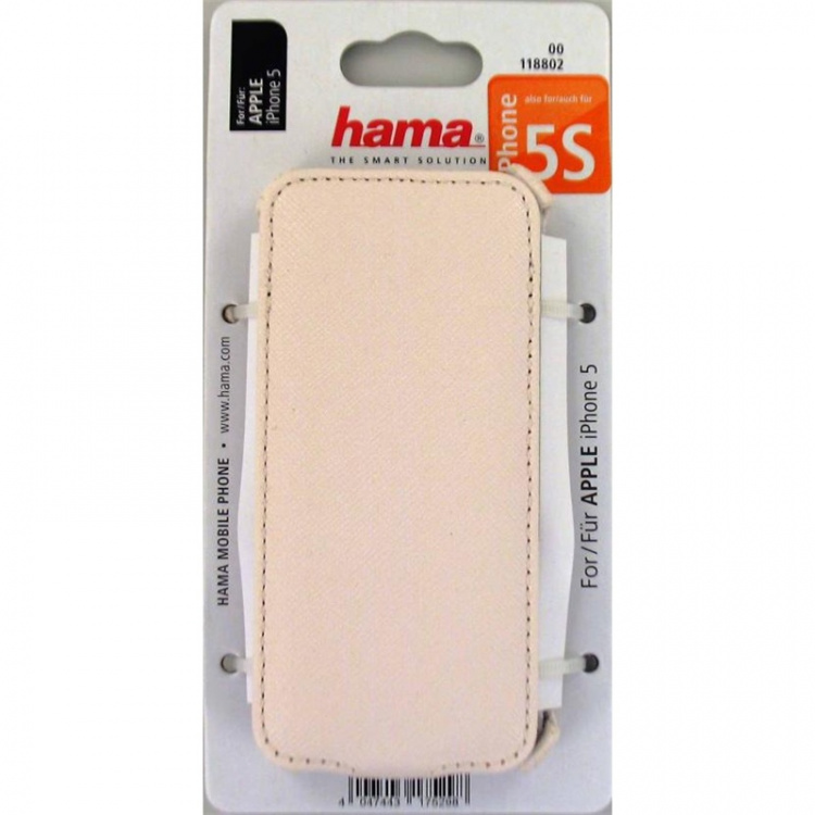 Hama Mobiltaske iPhone 5/5s/SE Flip-Front Hvid Kunstlæder