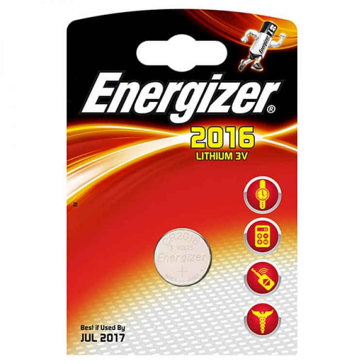 Energizer Knapcellebatteri CR2016 Lithium 1-pak