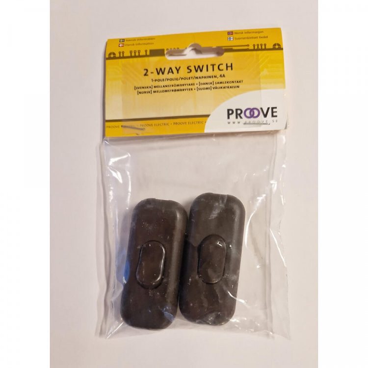 Proove gennemgangsafbryder brun 2 stk