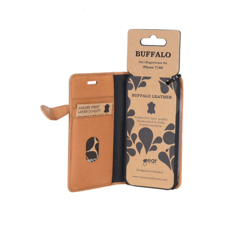 Buffalo Wallet Læder iPhone 6/6S Cognac